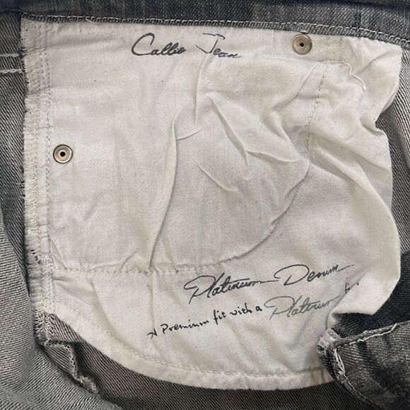 Chico’s Platinum Denim Jeans.  Gray.  Size 1 Reg.  Or Size 8 (See size chart). - Picture 7 of 8